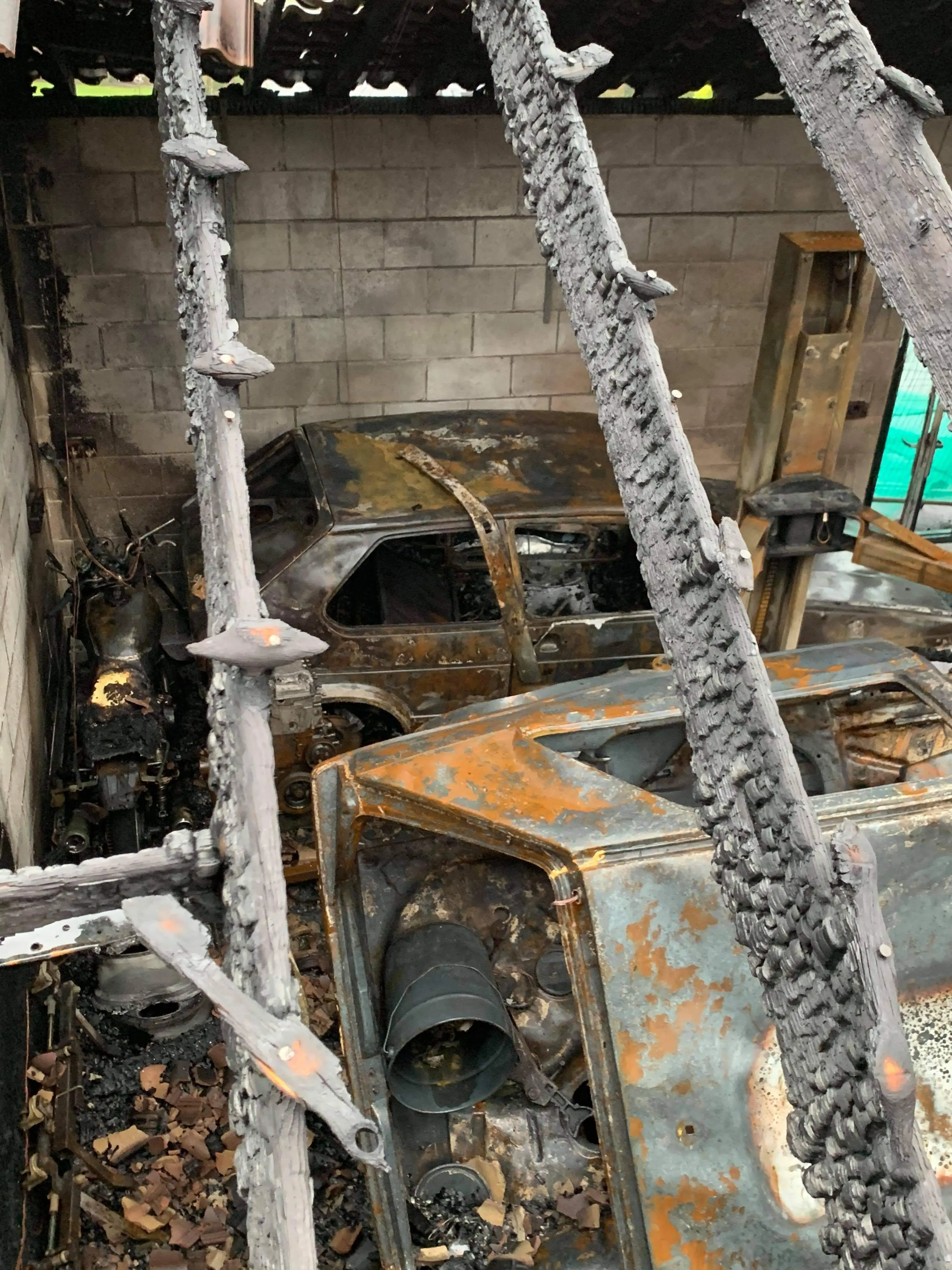 Remains of classic cars