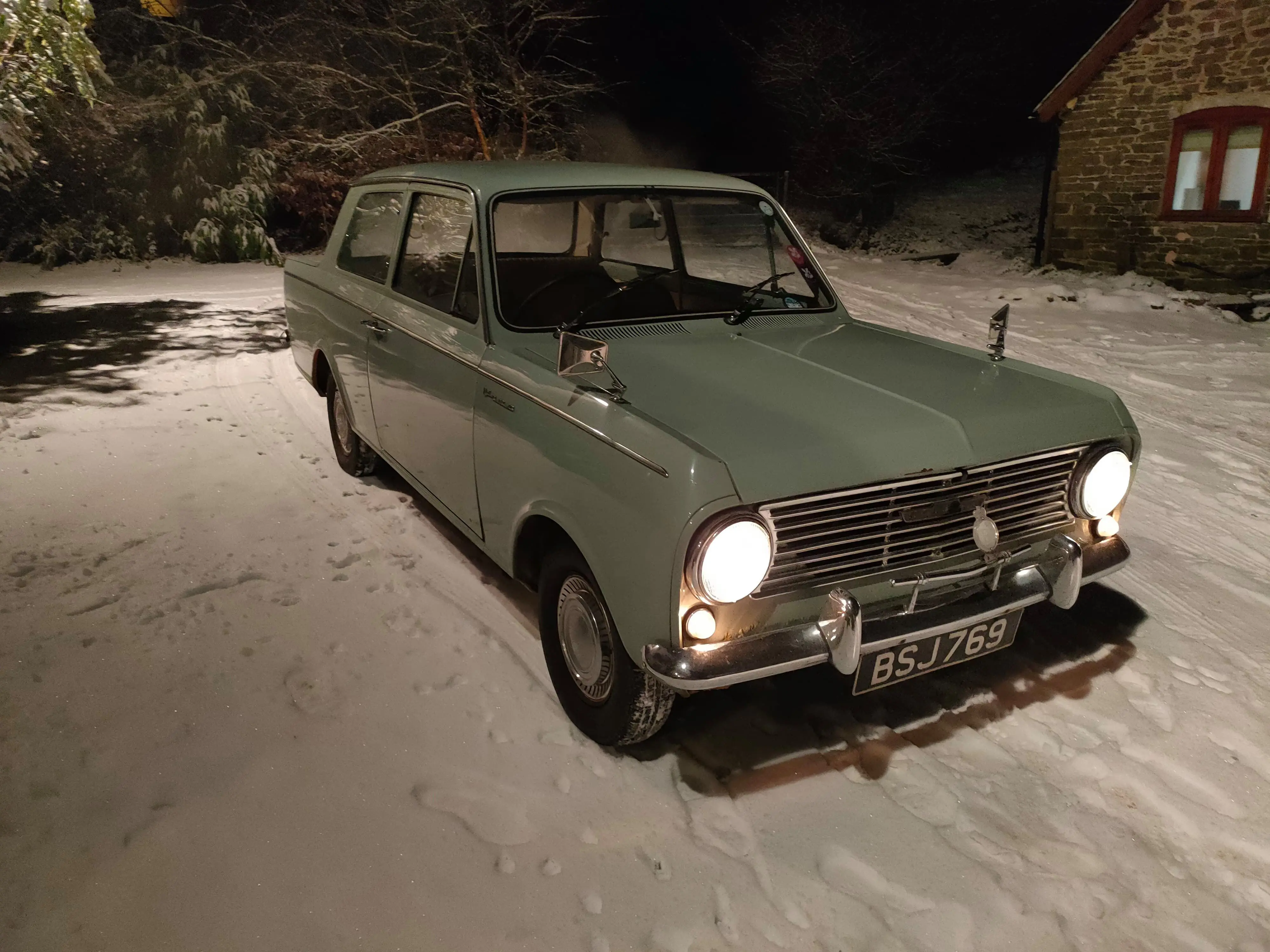 Vauxhall viva in the snow