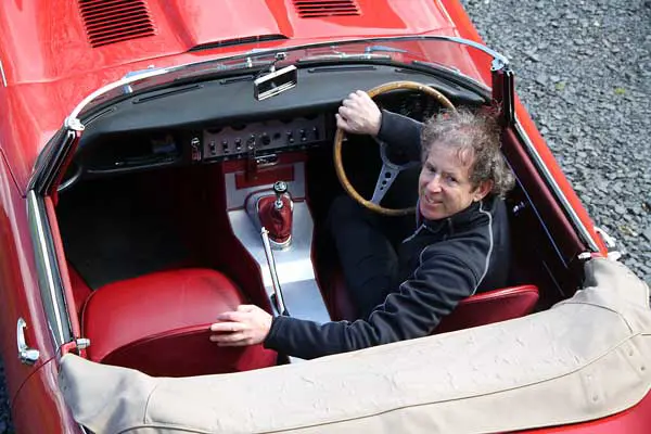 Phillip Porter in his E Type