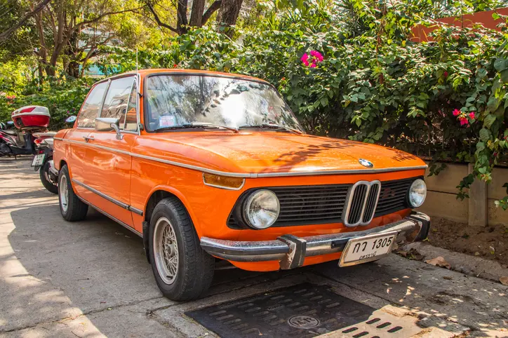 classic orange BMW