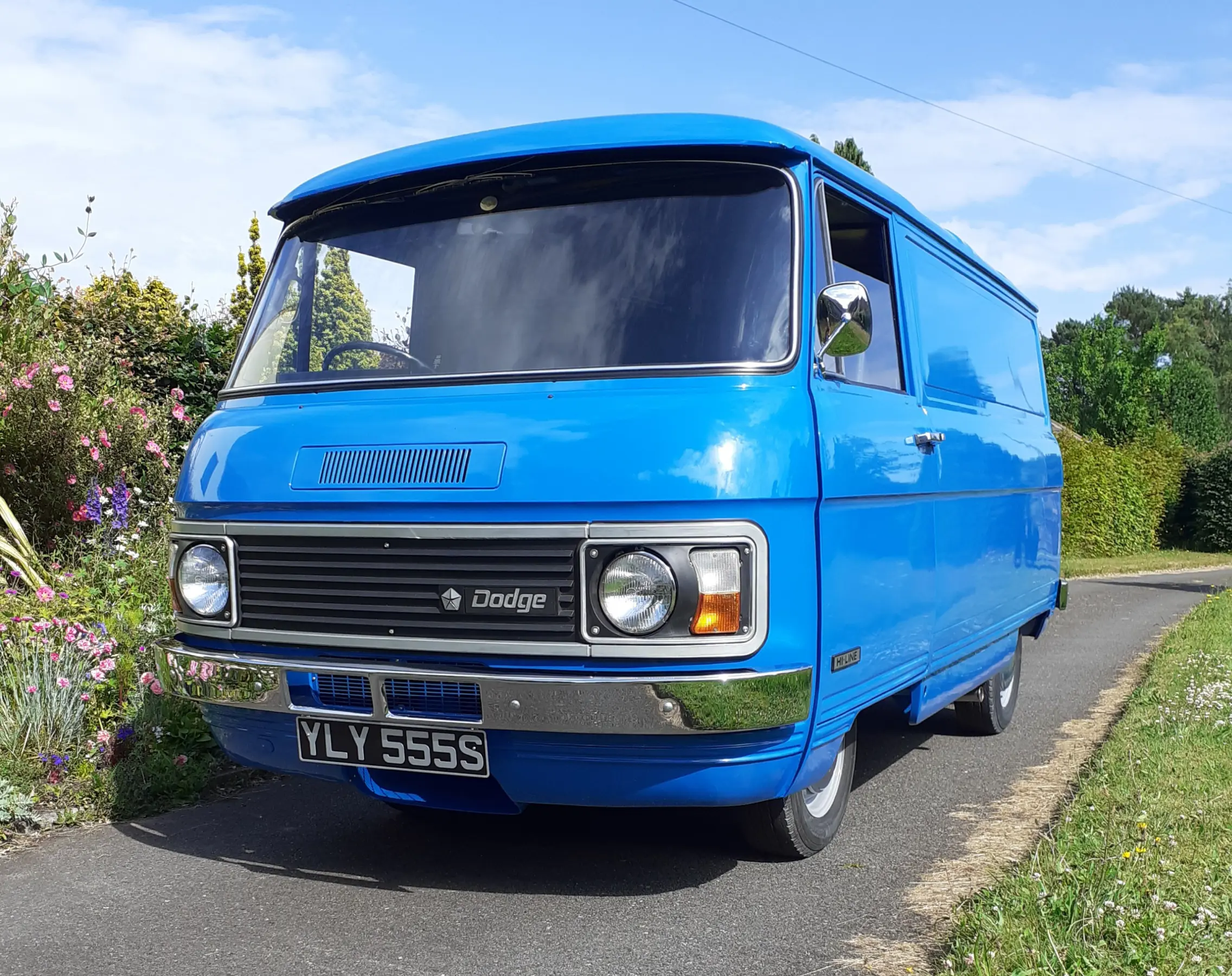 Front blue van