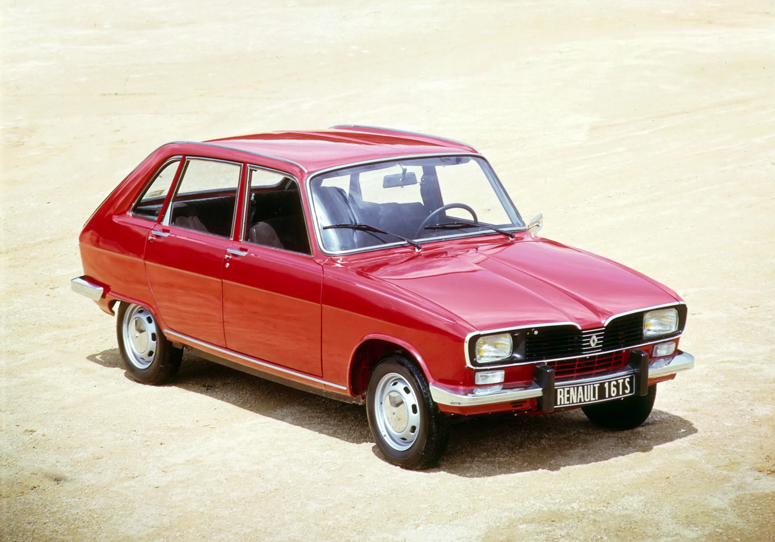 Red Renault in the sun