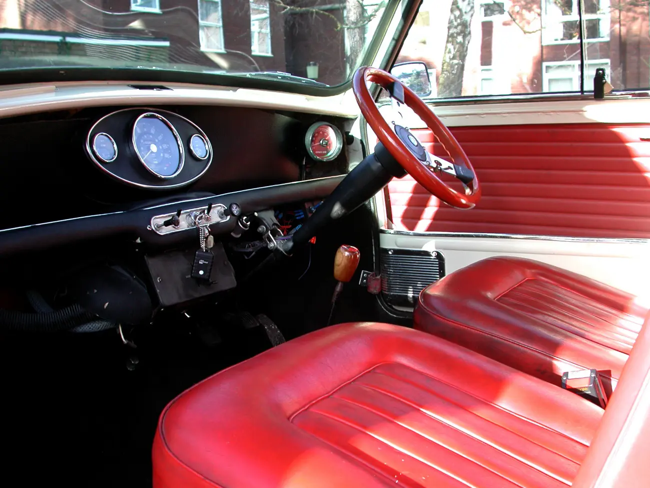 mini cooper s interior red