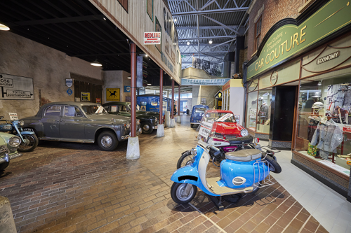 Motorbikes on display