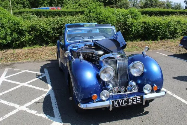 Blue classic car