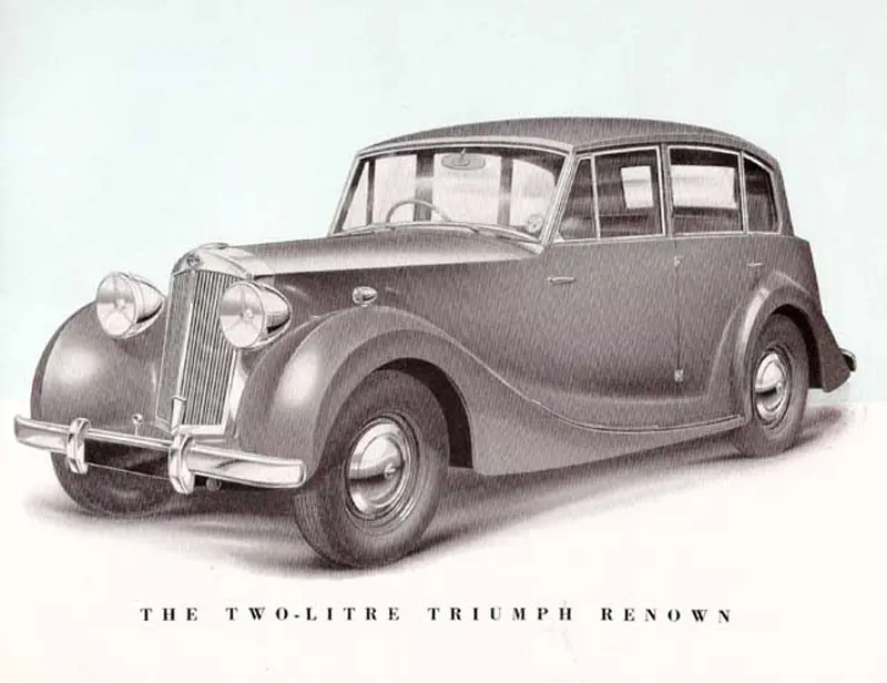 A sketch advert for the Triumph Renown