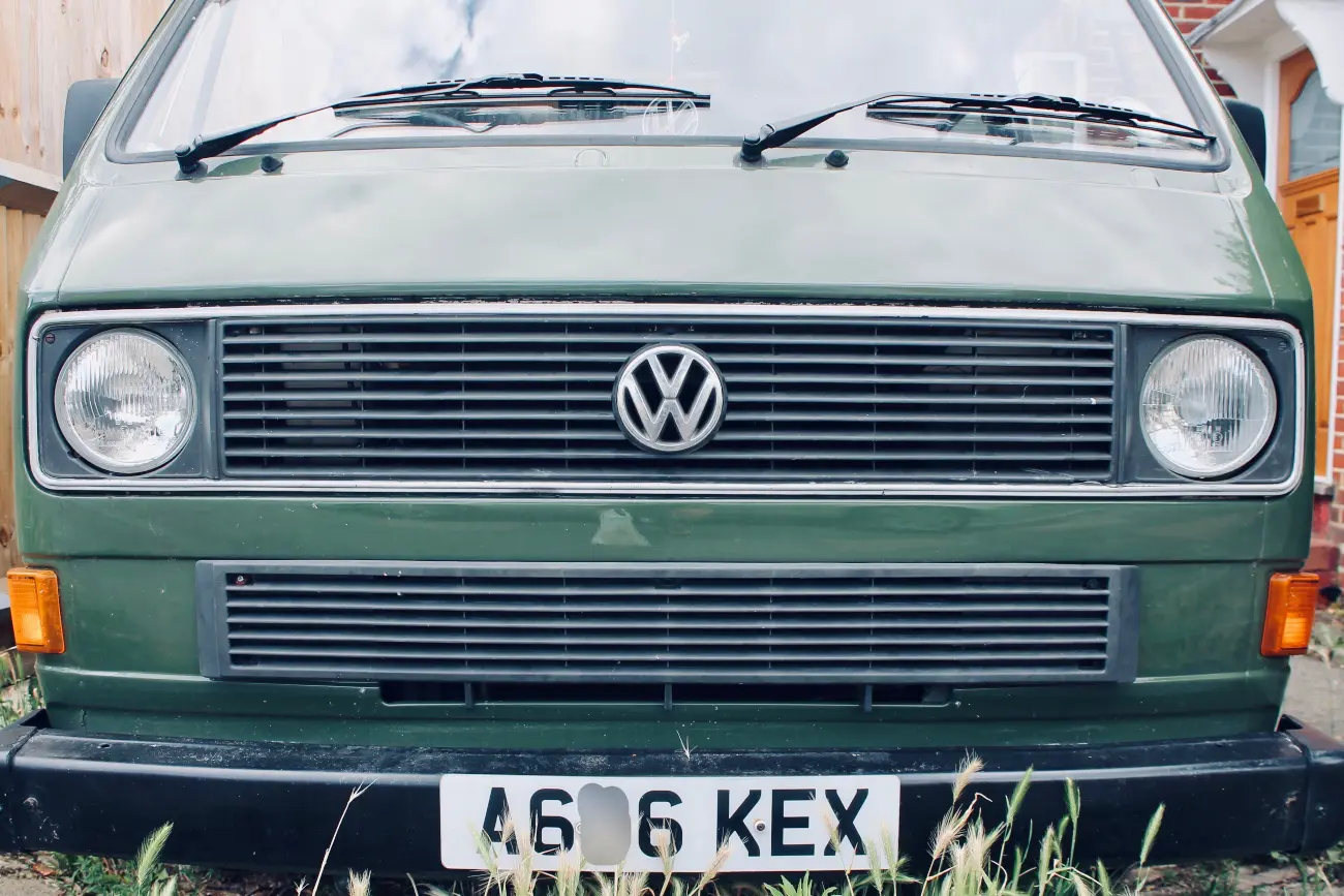VW camper number plate