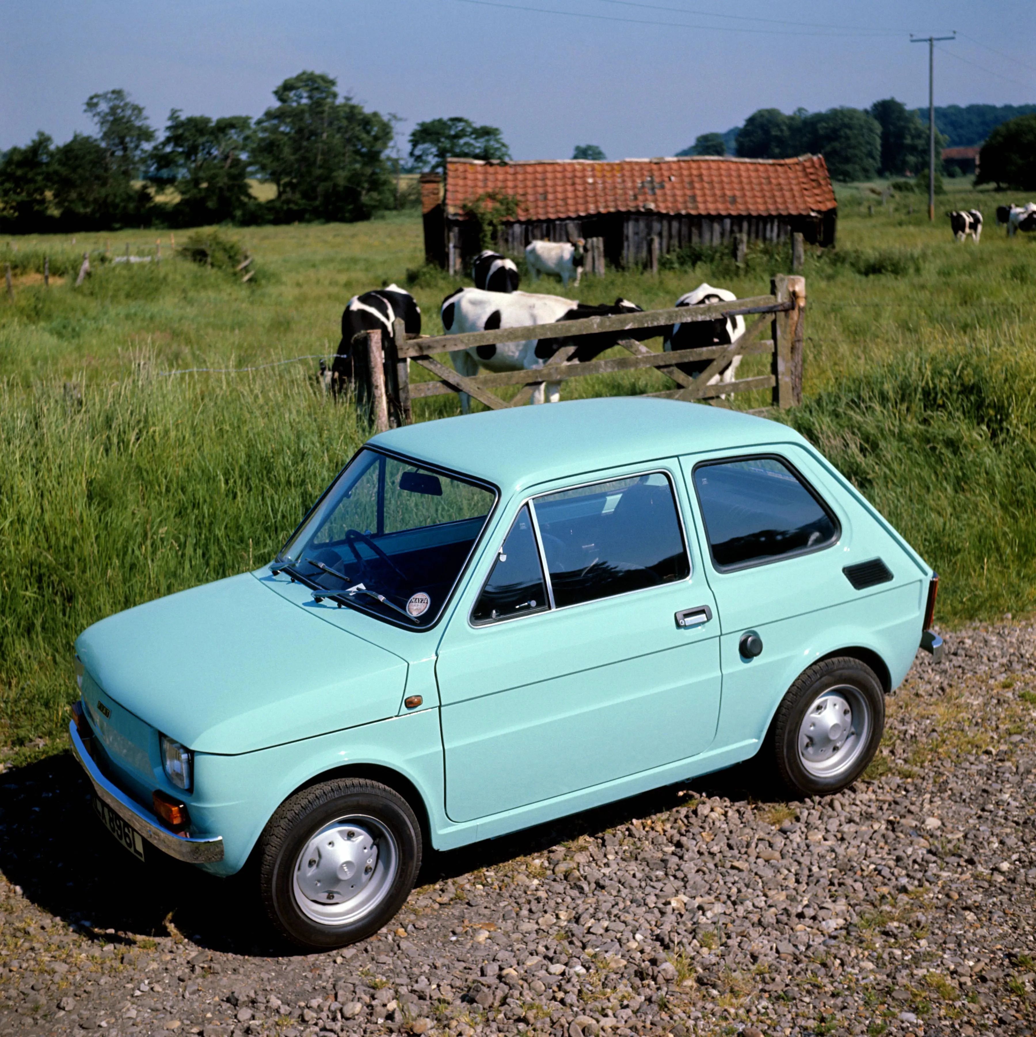 Blue Fiat 126