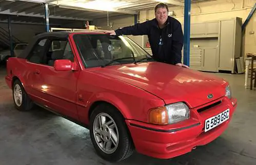 Mike Brewer With His 1989 Ford Escort