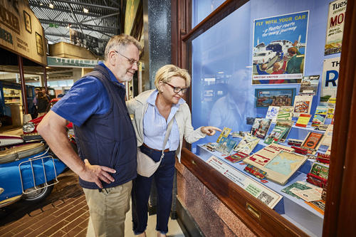 People looking at display