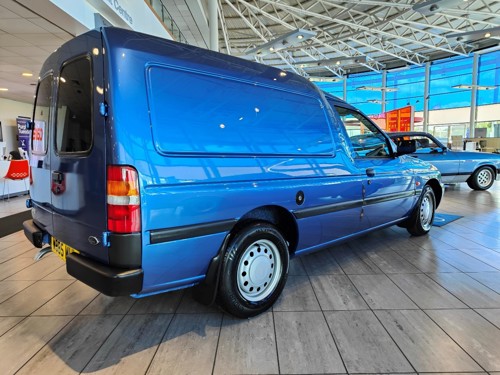 Blue van rear