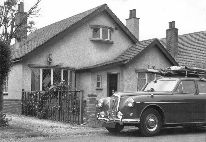 Old car and house