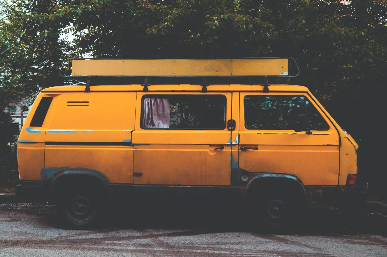Yellow campervan