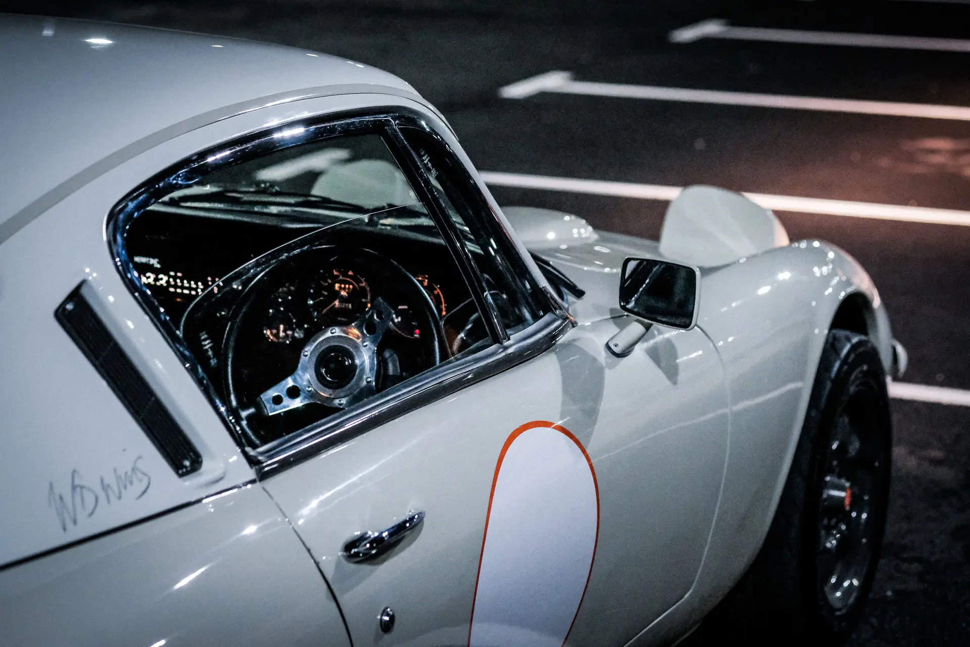 A white Lotus Elan